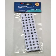 Mozgószem 8mm-es, fekete öntapadós