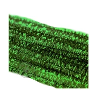 Zsenília drót - 6mm Zöld metál  6x300mm - 10db/cs