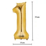 16 inch-es 1 - Arany Számos Minishape Fólia Lufi