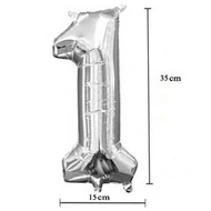 16 inch-es 1 - Ezüst Számos Minishape Fólia Lufi