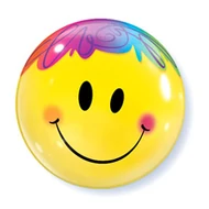 22 inch-es Mosolygó Arc - Bright Smile Face Bubbles Lufi