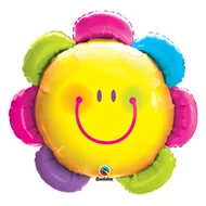 32 inch-es Vidám Virág Funny Face Flower Fólia Lufi