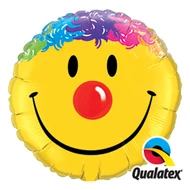 9 inch-es Mosolygós Arc - Smile Face Fólia Lufi 