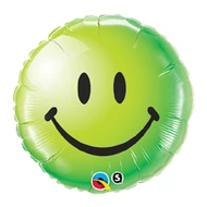 18 inch-es Zöld Mosolygós Arc - Smile Face Green Fólia Lufi