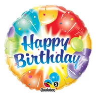 18 inch-es Lufik - Birthday Balloons Ablaze Blue Szülinapi Fólia Lufi