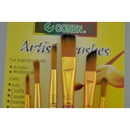 Ecset szett, bordó nyéllel, vegyes fejű