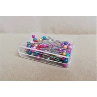 Vas gombostű, színes fejű