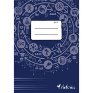 Füzet, tűzött, A4, vonalas, 32 lap, VICTORIA Circle "81-32"