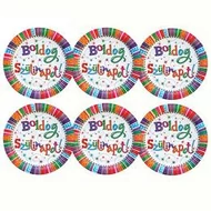 Boldog Szülinapot Radiant Parti Tányér, 23 cm-es, 6 db-os