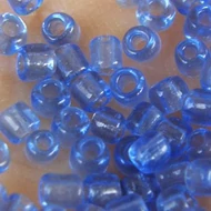 Transzparens antik kék kásagyöngy, 4mm