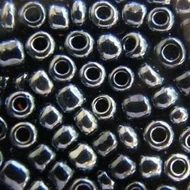 Lüszteres grafit kásagyöngy, 4mm