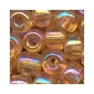 Sivárványos méz kásagyöngy, 4mm