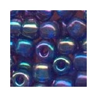 Sivárványos sötétkék kásagyöngy, 4mm