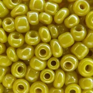 Opak lüszteres sárga kásagyöngy, 2mm