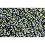 Selyem metál szürke kásagyöngy, 2mm