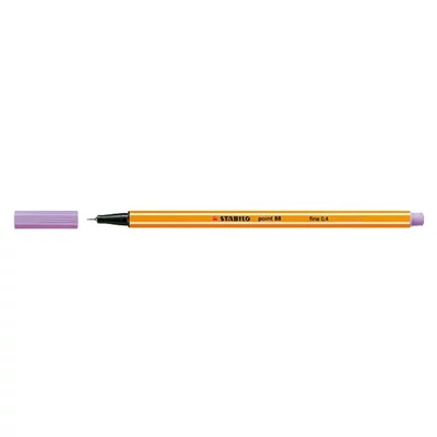 Tűfilc, 0,4 mm, STABILO "Point 88", pasztell-lila