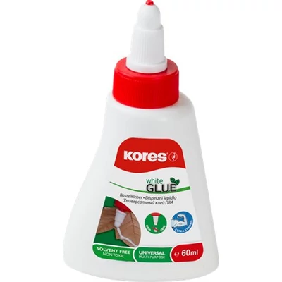Hobbyragasztó, 60 ml, KORES "White Glue" 