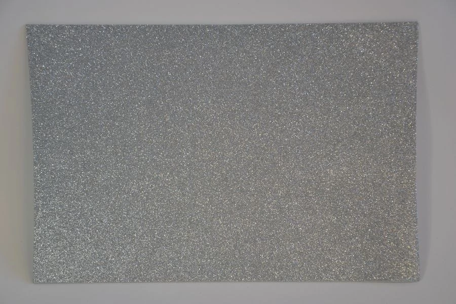 Dekorgumi glitteres 20x30 cm, EZÜST
