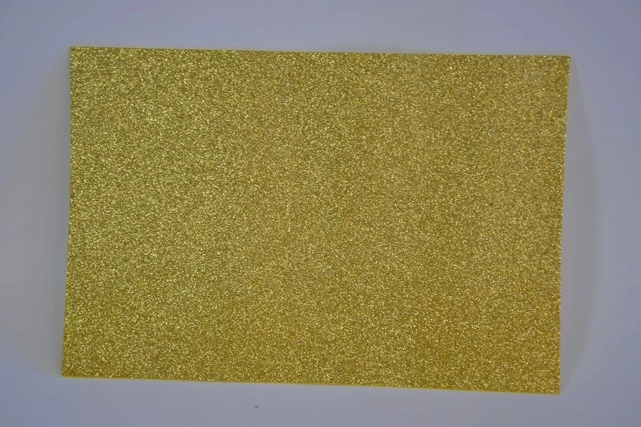 Dekorgumi glitteres 20x30 cm, SÁRGA