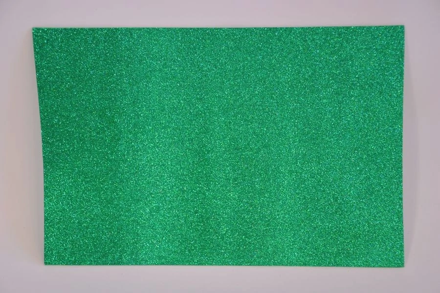 Dekorgumi glitteres 20x30 cm, ZÖLD