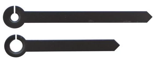 Fém óramutató pár, 60/46 mm, fekete lakkozott