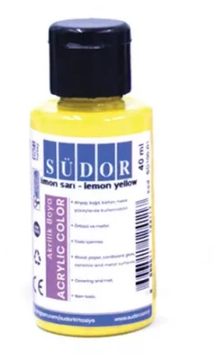 Südor akrilfesték 40ml - citromsárga
