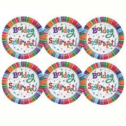 Boldog Szülinapot Radiant Parti Tányér, 23 cm-es, 6 db-os