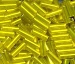Ezüstközepű sárga szalmagyöngy, 7mm